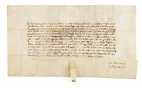 Pergament-Urkunde des Markgrafen Jobst [Jobst von Mähren, auch Luxemburg (1354-1411)]