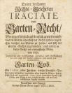 Tractate vom Garten-Recht [Ahasverus Fritsch (1629-1701)]