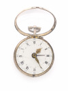 Silver pocket verge fusee watch with date display []