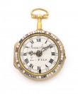 Ladies pocket watch in a case with a miniature