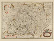 Comenius` Map of Moravia [Jan Amos Komenský (1592-1670), Johannes Janssonius (1588-1664)]