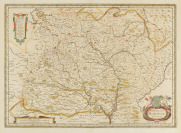 Karte von Mähren von J. A. Komenský [Jan Amos Komenský (1592-1670), Henricus Hondius d. J. (1597-1651)]