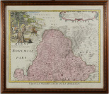Dvojdílná mapa olomouckého kraje  [Johann Christoph Müller (1673-1721), Johann Baptist Homann (1664-1724)]