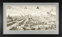 Belagerung von Prag durch schwedische Truppen in 1648 [Karel Škréta (1610-1674) Matthäus Merian (1593-1650)]