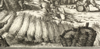 Belagerung von Prag durch schwedische Truppen in 1648 [Karel Škréta (1610-1674) Matthäus Merian (1593-1650)]