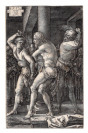Bičování, list č. 6 z cyklu "Rytých pašijí" [Albrecht Dürer (1471-1528)]