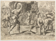 Zázračné přejití řeky Jordán (Kniha Jozue) [Harmen Janszoon Muller (1540-1617) Gerard van Groeningen (1550-1599)]