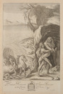 Aristaios přemáhá Prótea (Vergilius: Zpěvy rolnické, kniha IV.) [Václav Hollar (1607-1677) Francis Cleyn (1589-1658)]