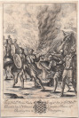 Die Trojaner verbrennen ihre gefallenen Krieger (Vergilius: Aeneis, Buch XI.) [Wenceslaus Hollar (1607-1677) Francis Cleyn (1589-1658)]