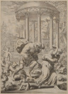 Deukalion a Pyrrha (Saxa Missa uiri manibus faciem traxere uirorum) [Bartholomeus Kilian (1630-1696) Karel Škréta (1610-1674)]