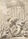 Deucalion and Pyrrha (Saxa Missa uiri manibus faciem traxere uirorum) [Bartholomeus Kilian (1630-1696), Karel Škréta (1610-1674)]