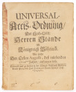 Universal-Accis-Ordnung [Carl Ferdinand Arnolt von Dobroslawina (1670-1749)]