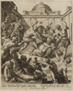 SPIRITUS DOMINI INDUIT ZACHARIAM, ET STETIT IN COSPECTU.. [Jan Sadeler (1550-1600) Marten de Vos (1532-1603)]