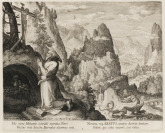 Sv. Beatus - list č. 1 ze souboru Oraculum Anachoreticum [Jan Sadeler (1550-1600) Marten de Vos (1532-1603)]