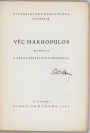 Vier Publikationen [Karel Čapek (1890-1938), Josef Čapek (1887-1945)]
