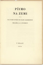 Písmo na Zemi [Selma Lagerlöfová (1858-1940), Helena Bochořáková Dittrichová (1894-1980)]