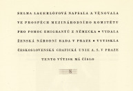 Schrift auf dem Boden [Selma Lagerlöf (1858-1940), Helena Bochořáková Dittrichová (1894-1980)]