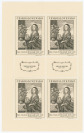 Sheet of Stamps "Spring" [Jiří A. Švengsbír (1921-1983) Václav Hollar (1607-1677)]