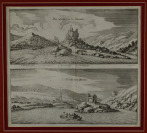 Dvojice vedut: Strudel a Würbel na Dunaji [Václav Hollar (1607-1677) Matthäus Merian (1593-1650)]