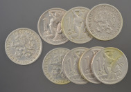 Kompletní sada mincí 1 Kč [Otakar Španiel (1881-1955)]