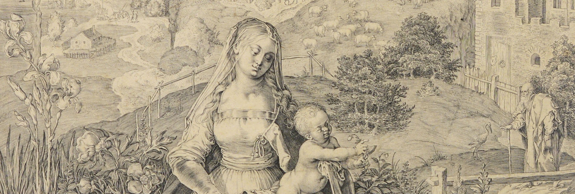 MADONNA WITH CHILD IN A LANDSCAPE [Aegidius Sadeler]